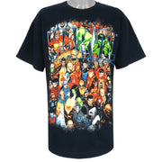 Marvel - Black All Super Heroes T-Shirt 1990s X-Large Vintage Retro