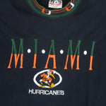 NCAA - Miami Hurricanes Embroidered T-Shirt 1990s X-Large Vintage Retro Collage