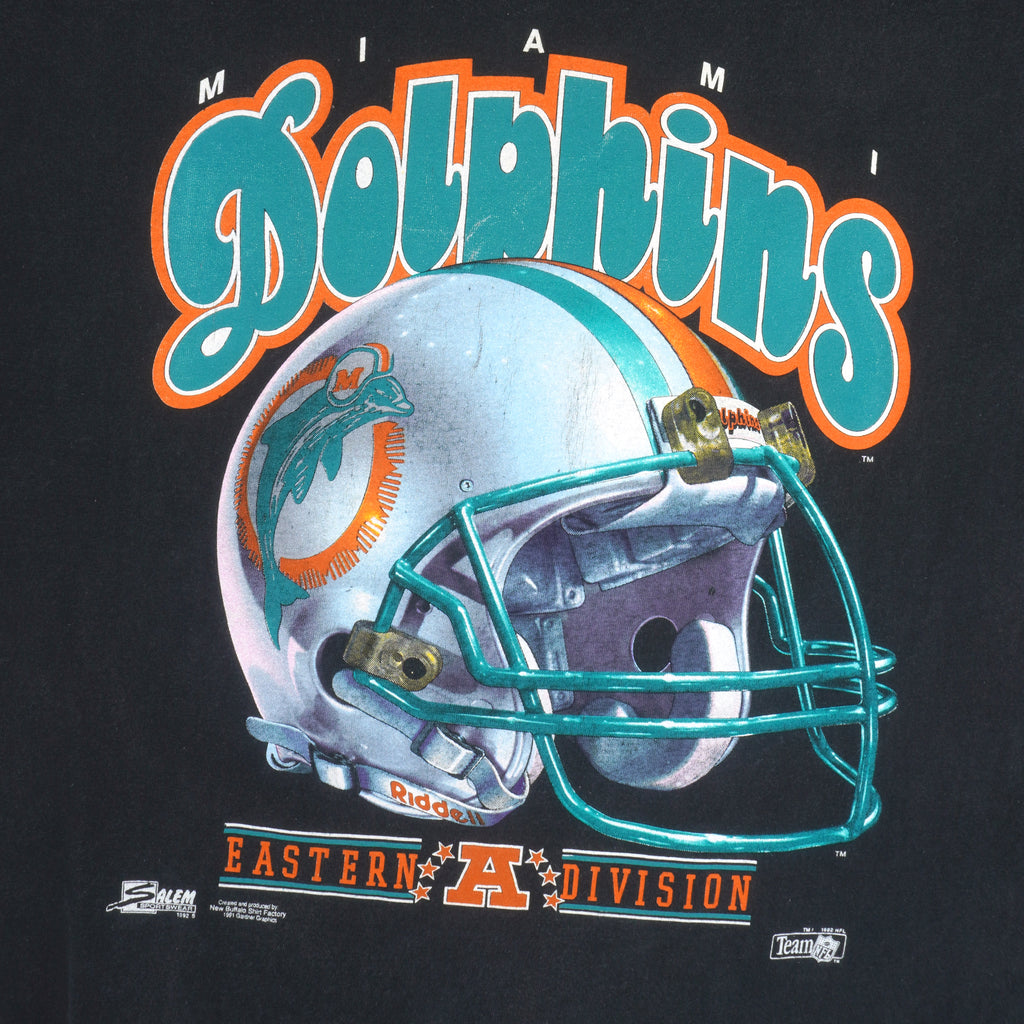 NFL (Salem) - Miami Dolphins T-Shirt 1992 X-Large Vintage Retro Football