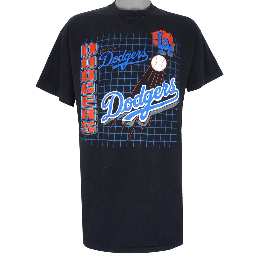 MLB (Logo 7) - Los Angeles Dodgers Big Logo T-Shirt 1990s x-Large Vintage Retro Baseball