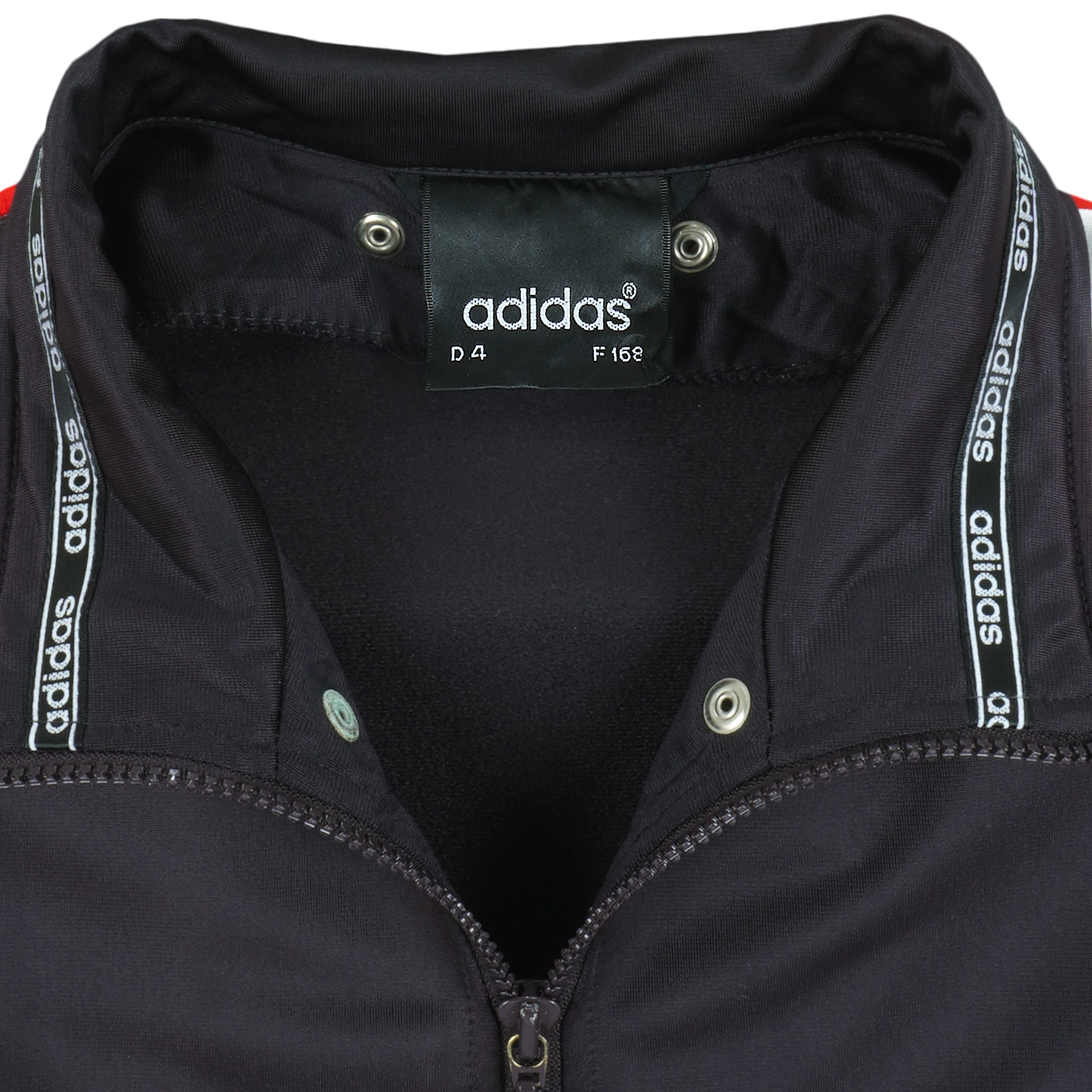 Adidas - Black Zip-Up T-Shirt 1990s Large Vintage Retro