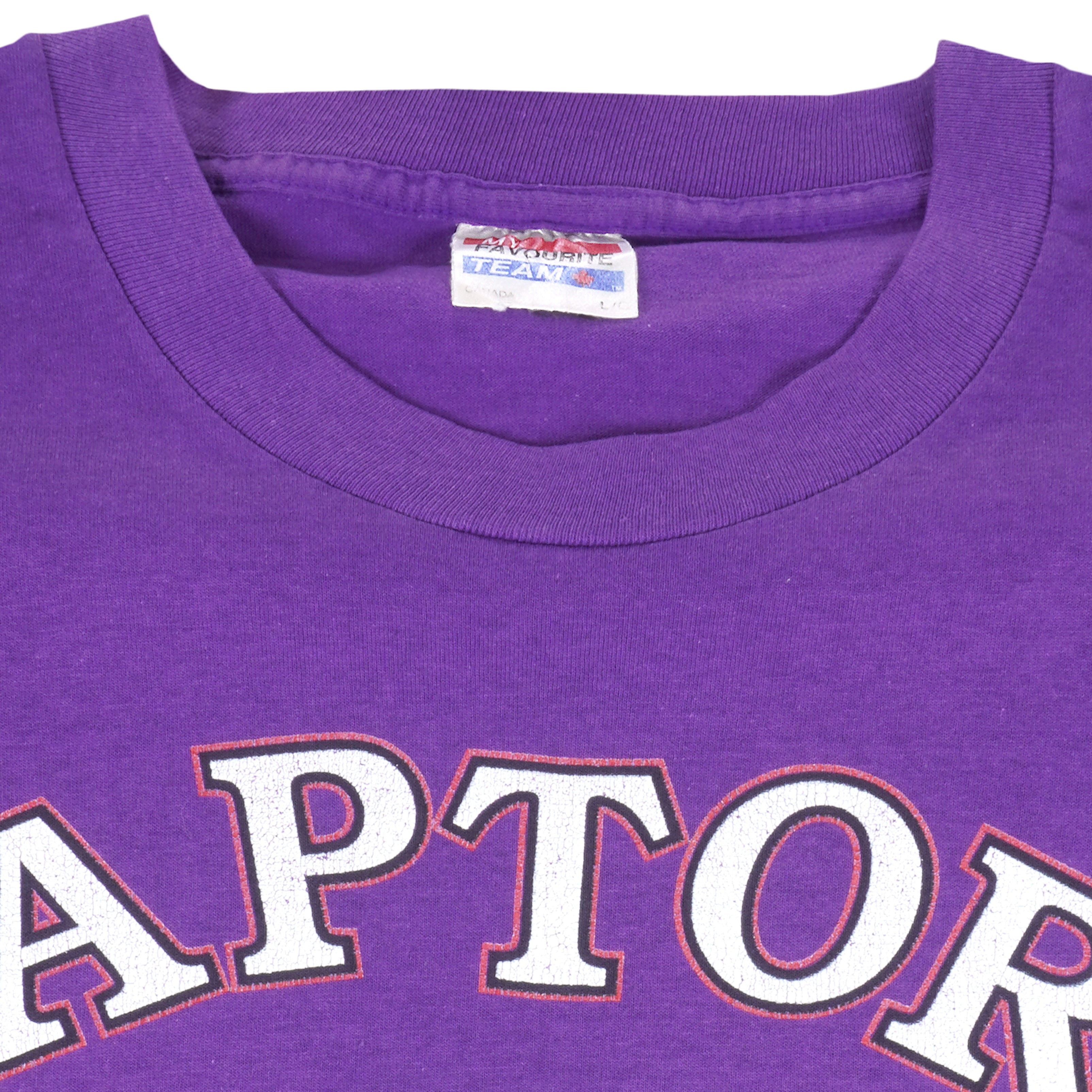 Vintage NBA (My Favorite Team) - Toronto Raptors Big Logo T-Shirt 1994 Large