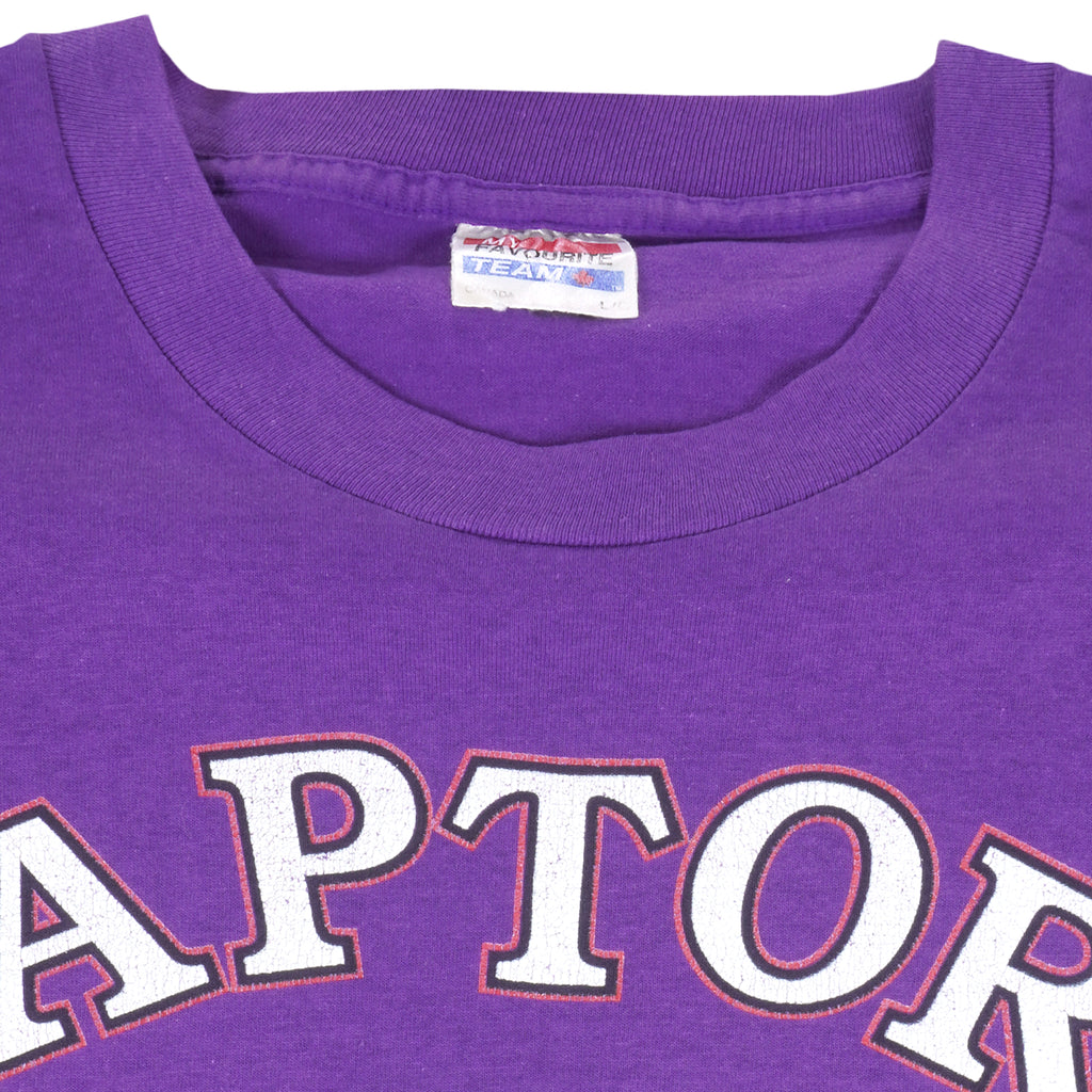 NBA - Toronto Raptors Big Logo T-Shirt 1994 Large Vintage Retro Basketball