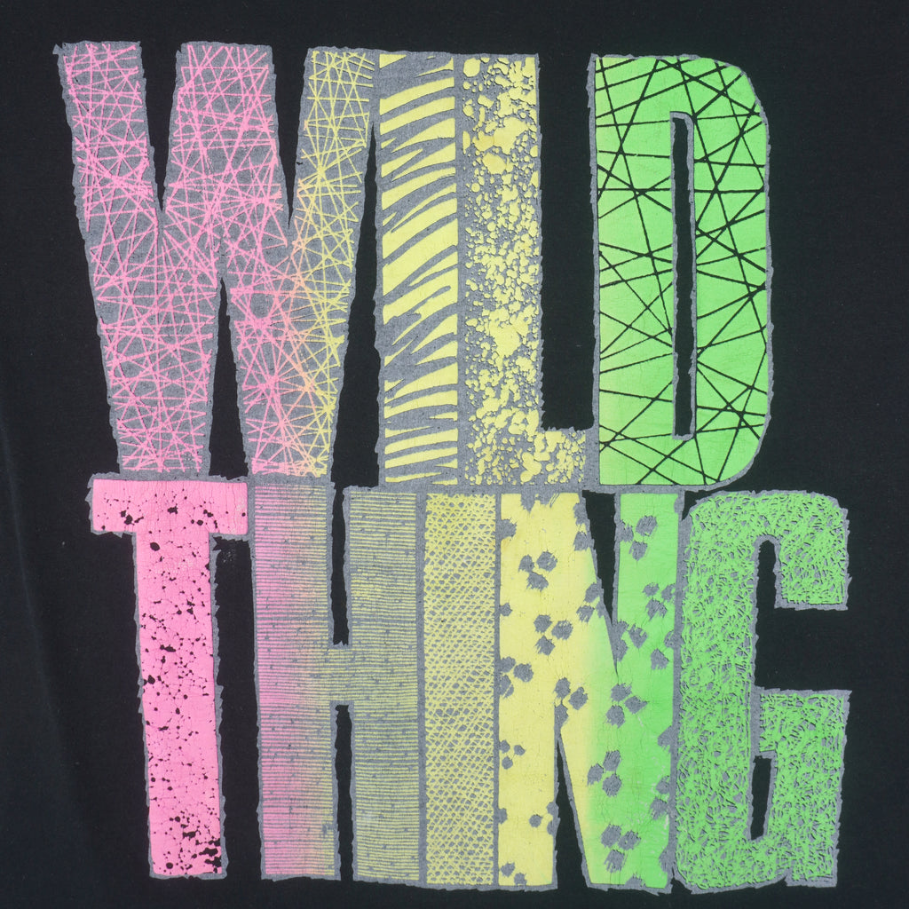 Vintage (Variety) - Black Wild Thing T-Shirt Large Vintage Retro