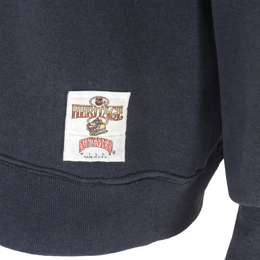 NHL (Nutmeg Mills) - Detroit Red Wings Embroidered Sweatshirt 1990s Medium Vintage Retro Baseball