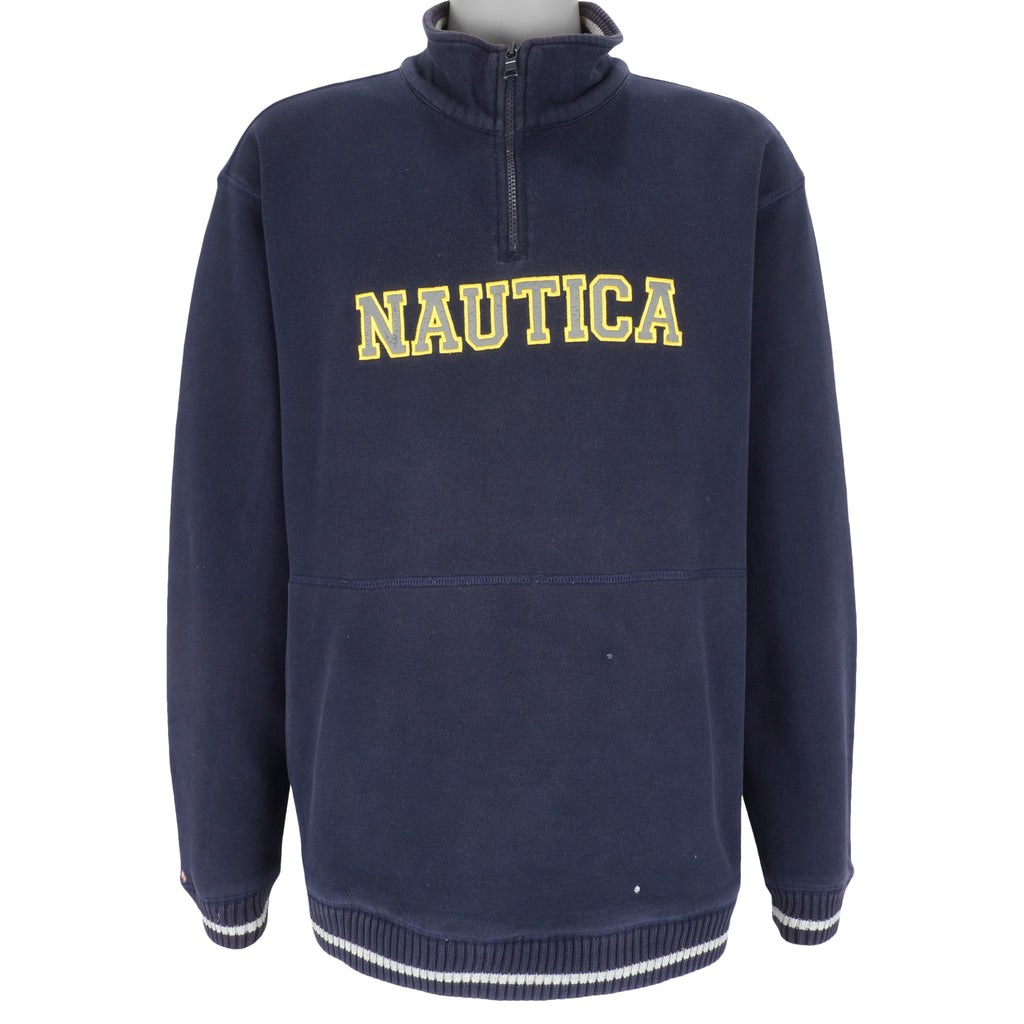 Nautica - Dark Blue Sweatshirt 1990s Large Vintage Retro