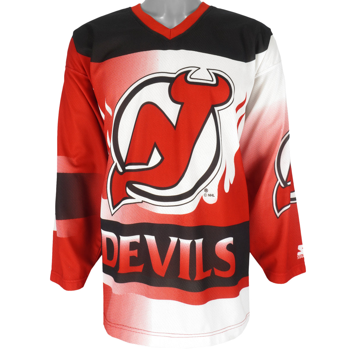 Starter - New Jersey Devils Hockey Jersey 1990s X-Large Vintage Retro Hockey