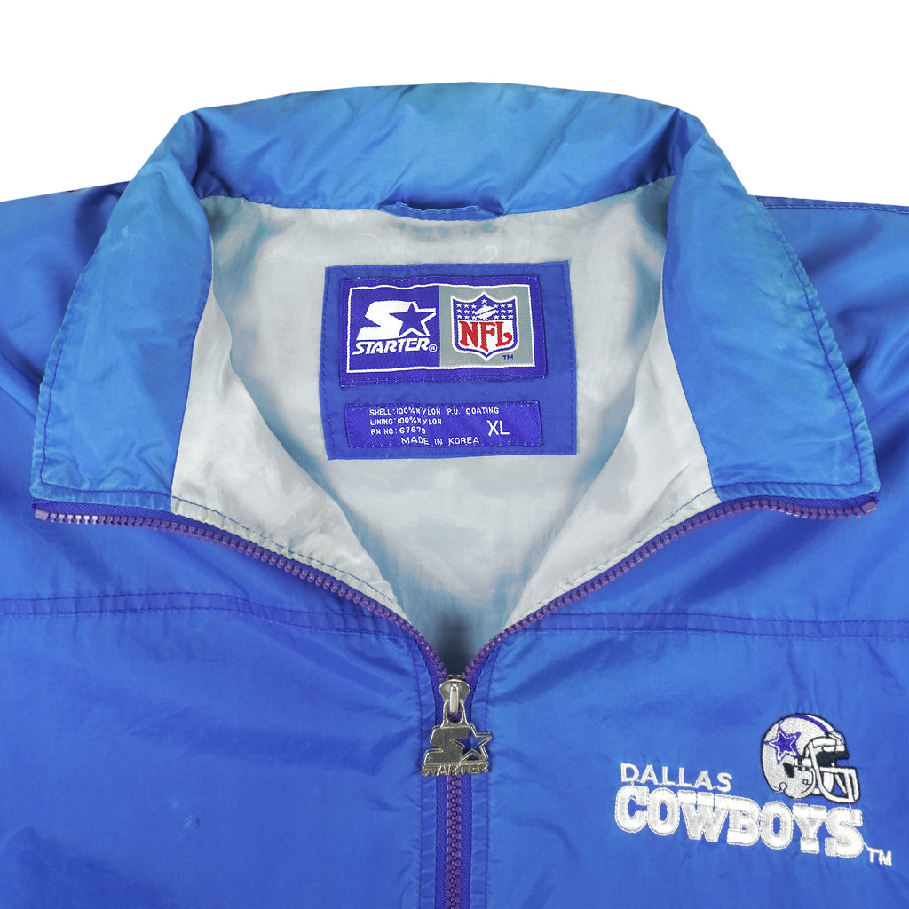 Starter - Dallas Cowboys Zip-Up Windbreaker 1990s X-Large Vintage Retro Football