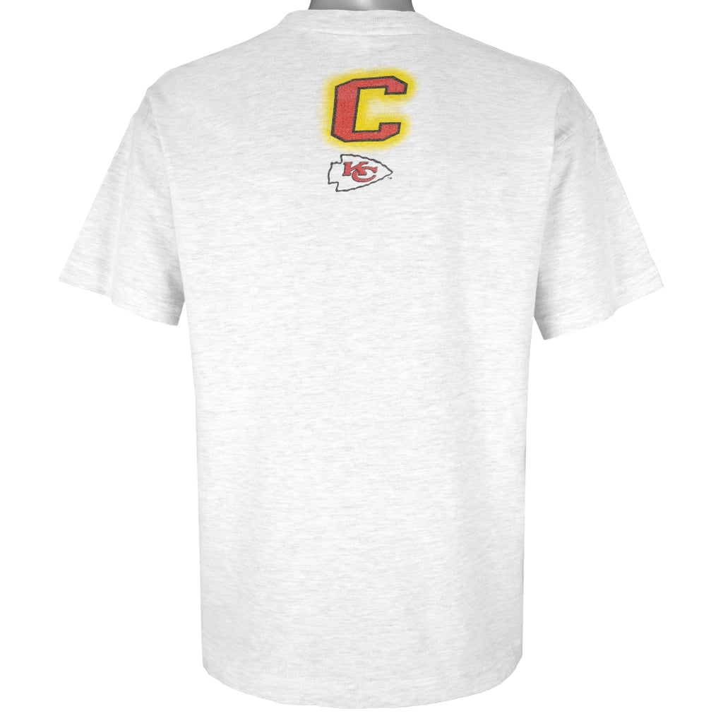 NFL - Kansas City Chiefs Big Logo T-Shirt 1990s Medium Vintage Retro Football