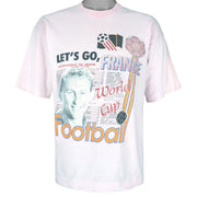 Vintage - Lets Go, France World Cup Football T-Shirt 1990s Large Vintage Retro Football