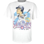 MLB (Salem) - Chicago Cubs Ryne Sandberg T-Shirt 1990 Large Vintage Retro Baseball