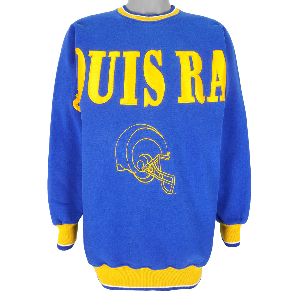 NFL (Legends) - St. Louis Rams Embroidered Crew Neck Sweatshirt 1990s X-Large Vintage Retro Football