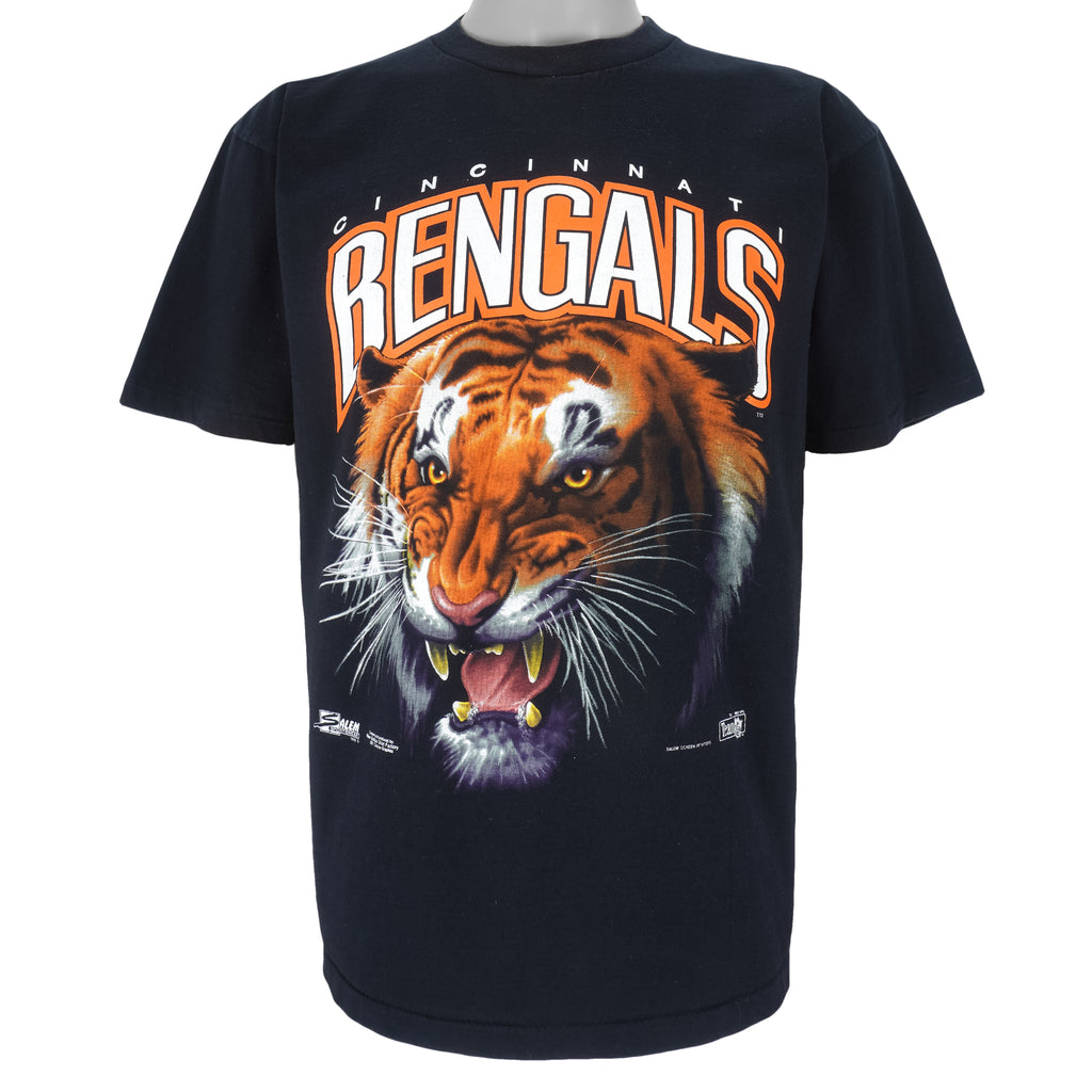 NFL (Salem) - Cincinnati Bengals Animal Series Single Stitch T-Shirt 1992 Large Vintage Retro Football