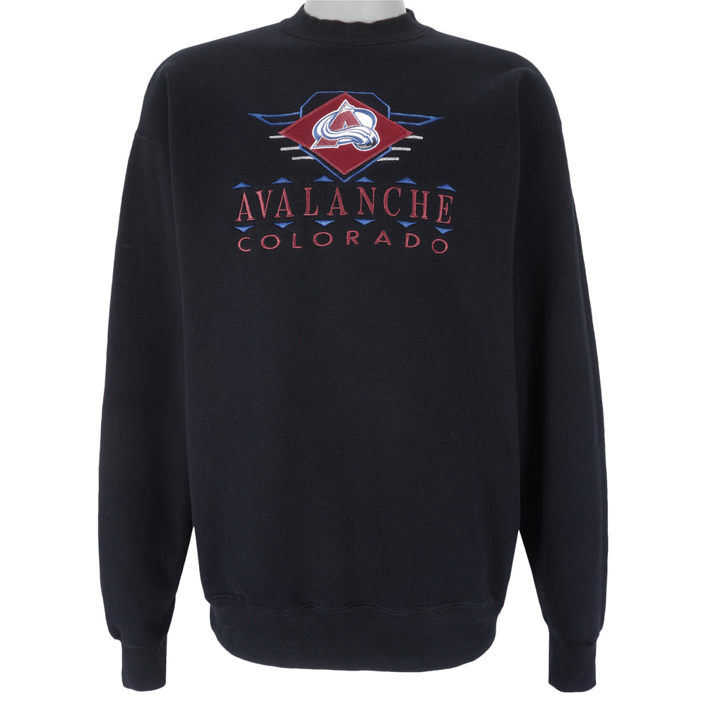 NHL (Logo 7) - Colorado Avalanche Embroidered Crew Neck Sweatshirt 1990s Large Vintage Retro Hockey