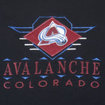 NHL (Logo 7) - Colorado Avalanche Embroidered Crew Neck Sweatshirt 1990s Large Vintage Retro Hockey