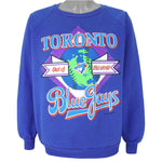 MLB (Harley) - Toronto Blue Jays Crew Neck Sweatshirt 1990s Large Vintage Retro Baseball
