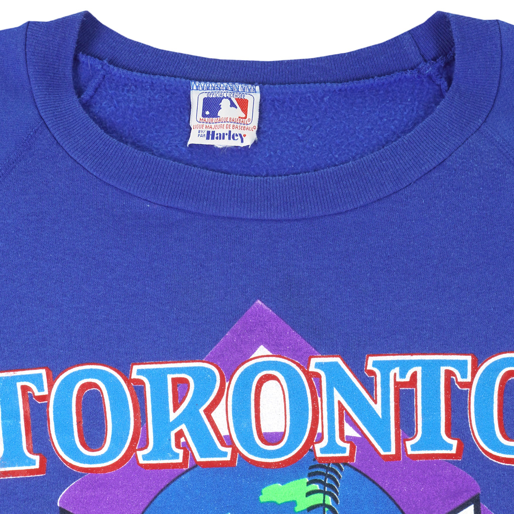 MLB (Harley) - Toronto Blue Jays Crew Neck Sweatshirt 1990s Large Vintage Retro Baseball