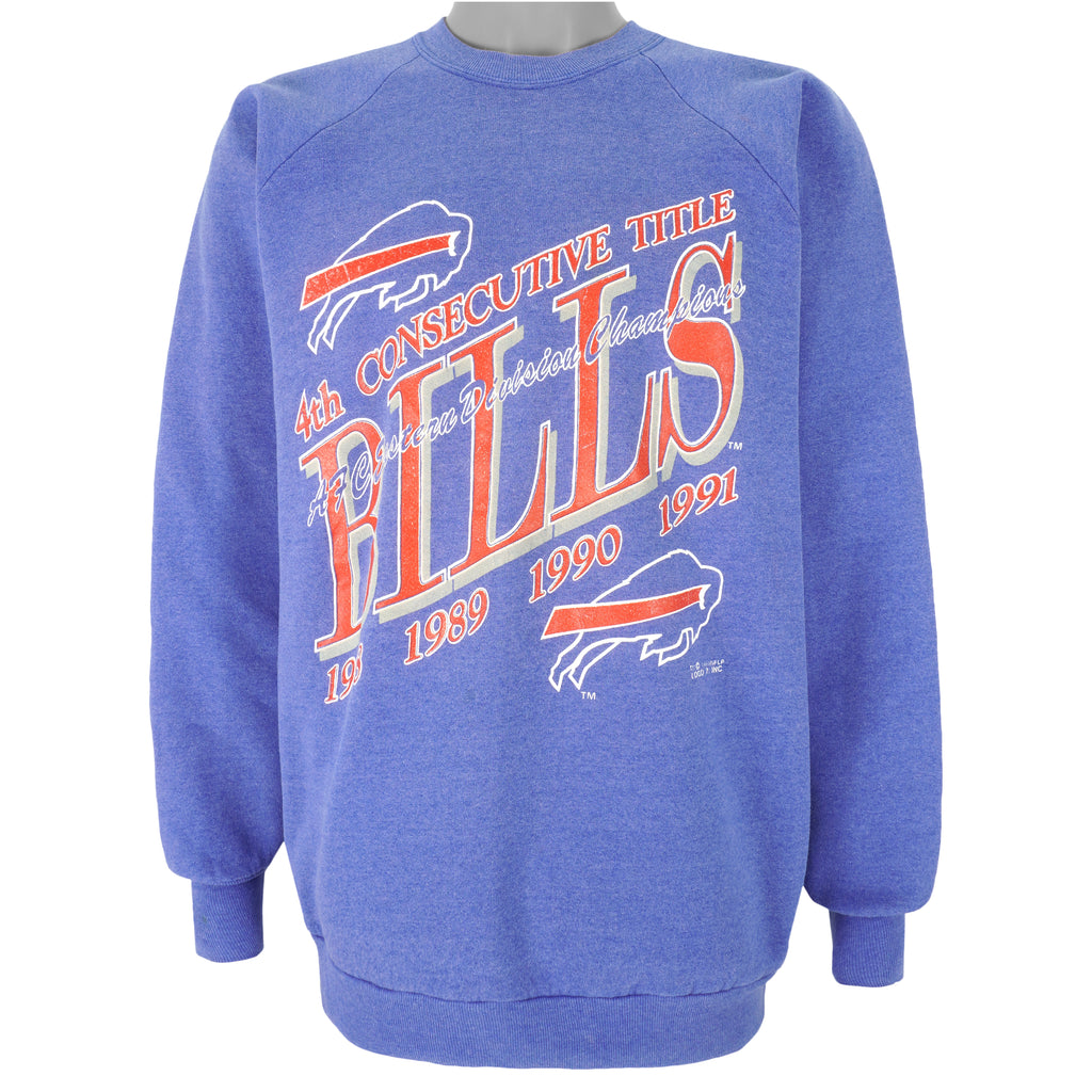 NFL - Buffalo Bills 4th Consecutive Title Sweatshirt 1991 X-Large Vintage Retro Football