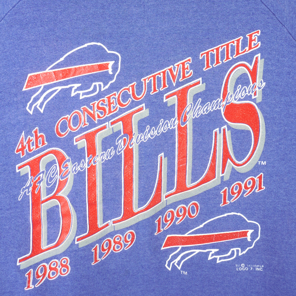 NFL - Buffalo Bills 4th Consecutive Title Sweatshirt 1991 X-Large Vintage Retro Football