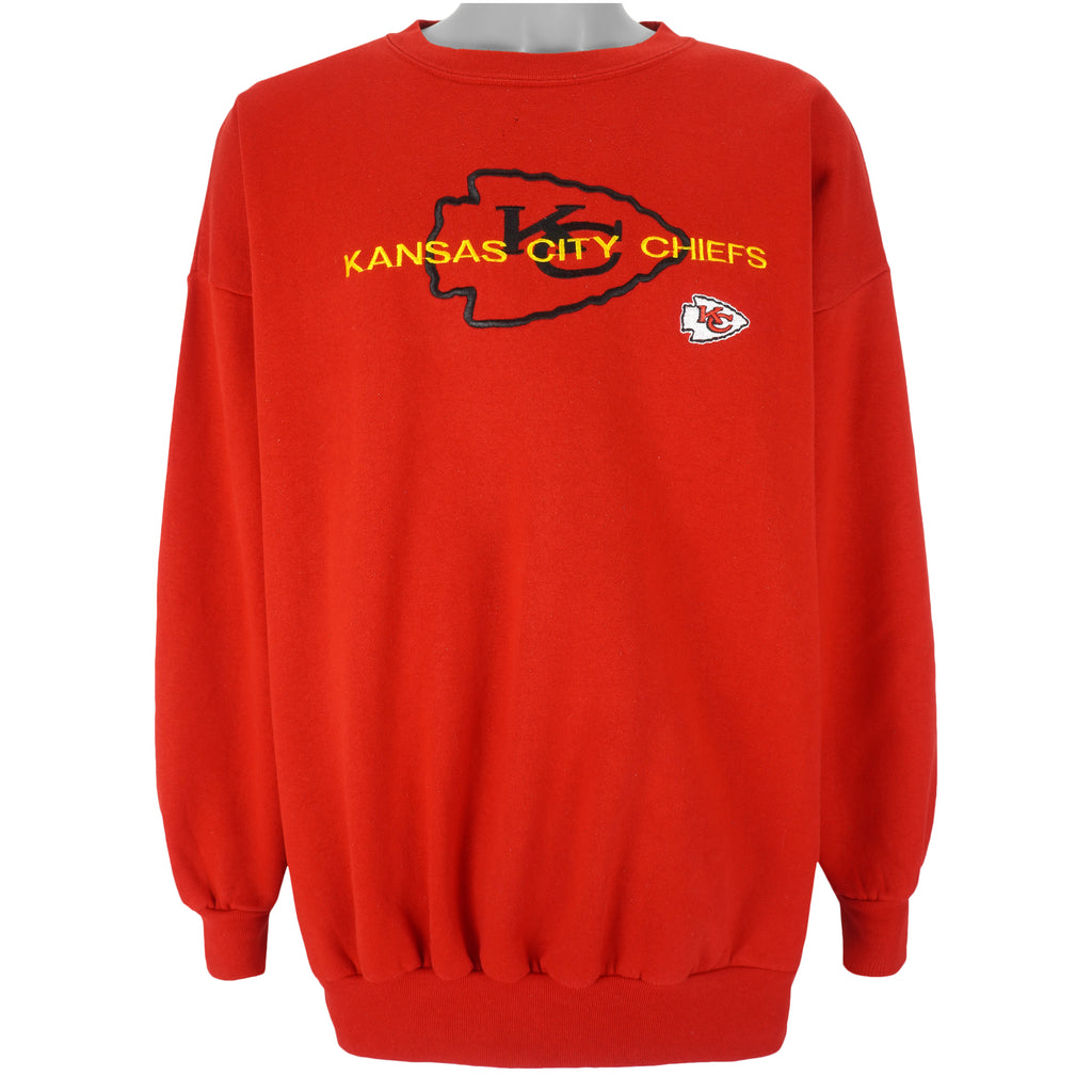 NFL (Logo Athletic) - Kansas City Chiefs Embroidered Sweatshirt 1990s XX-Large Vintage Retro Football