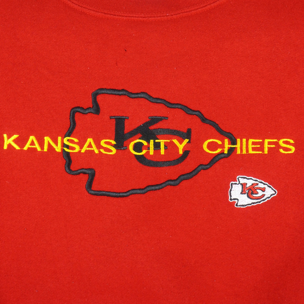 NFL (Logo Athletic) - Kansas City Chiefs Embroidered Sweatshirt 1990s XX-Large Vintage Retro Football