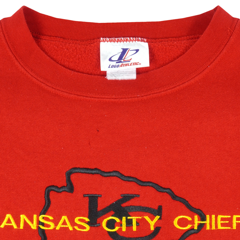 NFL (Logo Athletic) - Kansas City Chiefs Embroidered Sweatshirt 1990s XX-Large Vintage Retro Football