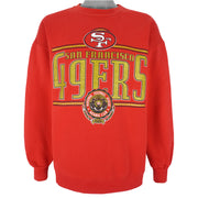 NFL (Nutmeg) - San Francisco 49ers Crew Neck Sweatshirt 1990s X-Large Vintage Retro Football
