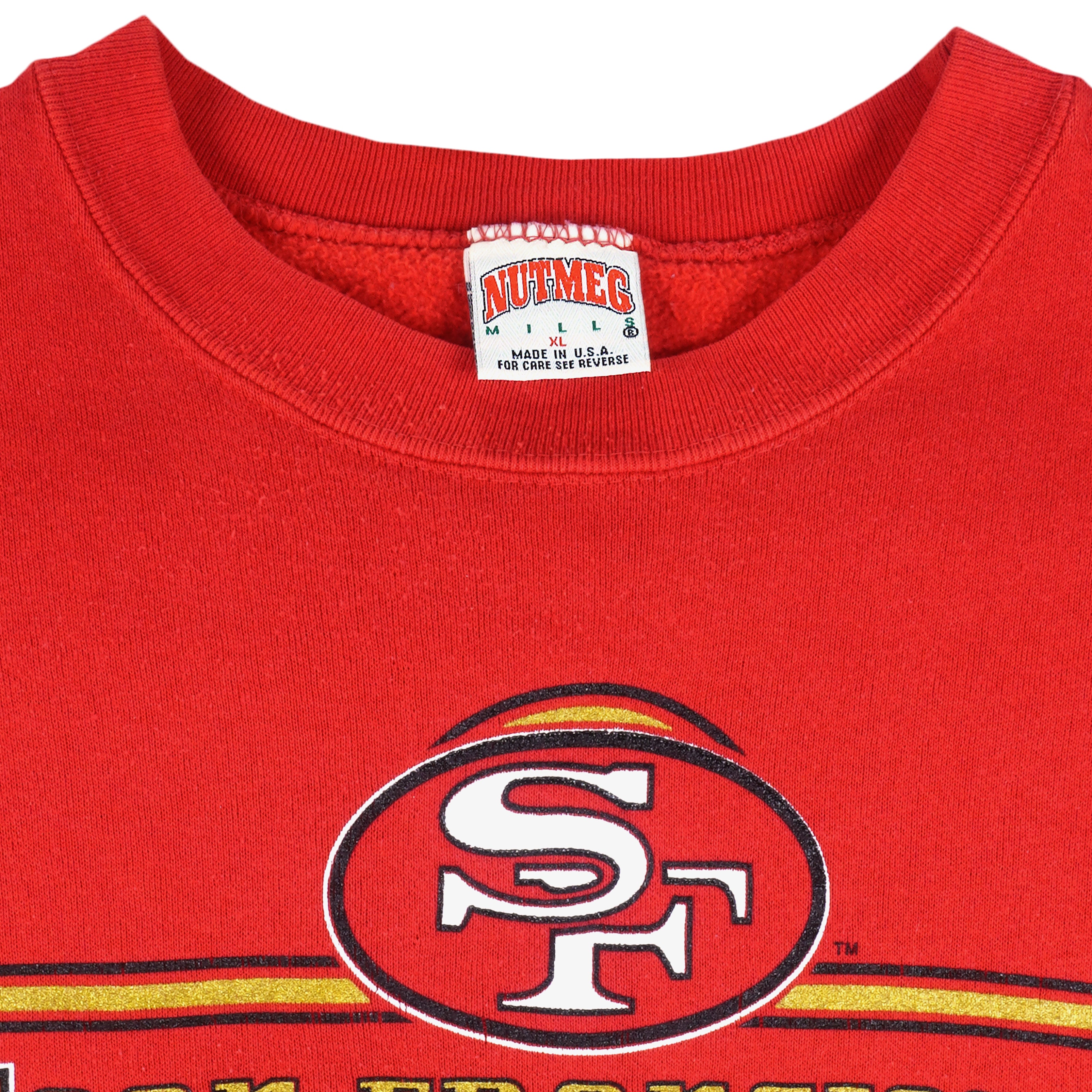 NFL (Nutmeg) - San Francisco 49ers Crew Neck Sweatshirt 1990s X-Large Vintage Retro Football