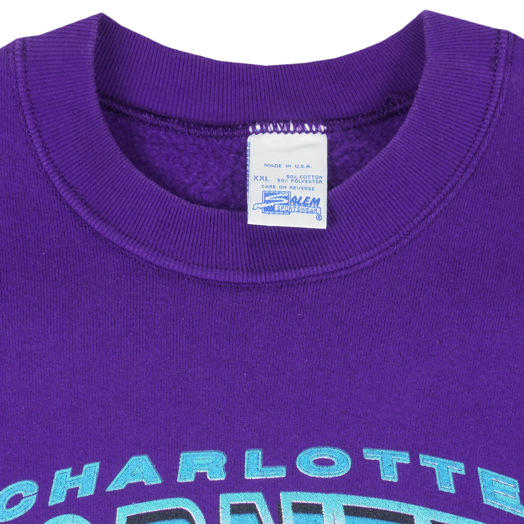 NBA (Salem) - Charlotte Hornets Crew Neck Sweatshirt 1990s XX-Large Vintage Retro Basketball