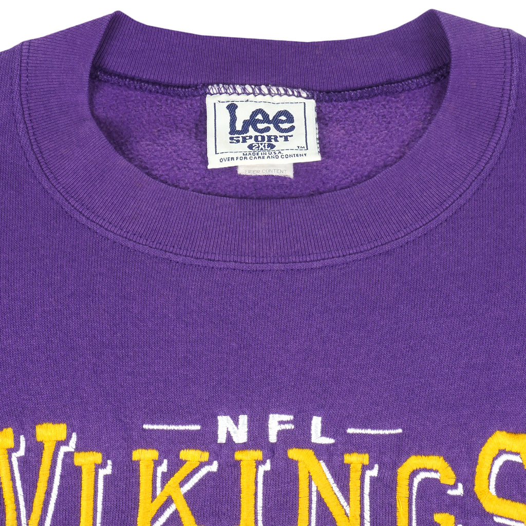 NFL (Lee)- Minnesota Vikings Crew Neck Sweatshirt 1990s XX-Large Vintage Retro Football