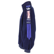 Adidas - One World Zip-Up Fleece Jacket 1990s Large Vintage Retro