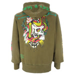 Ed Hardy - Christian Audigier Zip-Up Hooded Jacket 1990s Large Vintage Retro