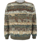 Vintage (Supermaglia) - Stripes Crew Neck Knit Sweater 1990s Large Vintage Retro