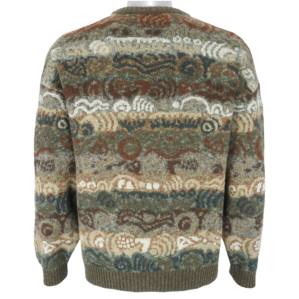 Vintage (Supermaglia) - Stripes Crew Neck Knit Sweater 1990s Large Vintage Retro