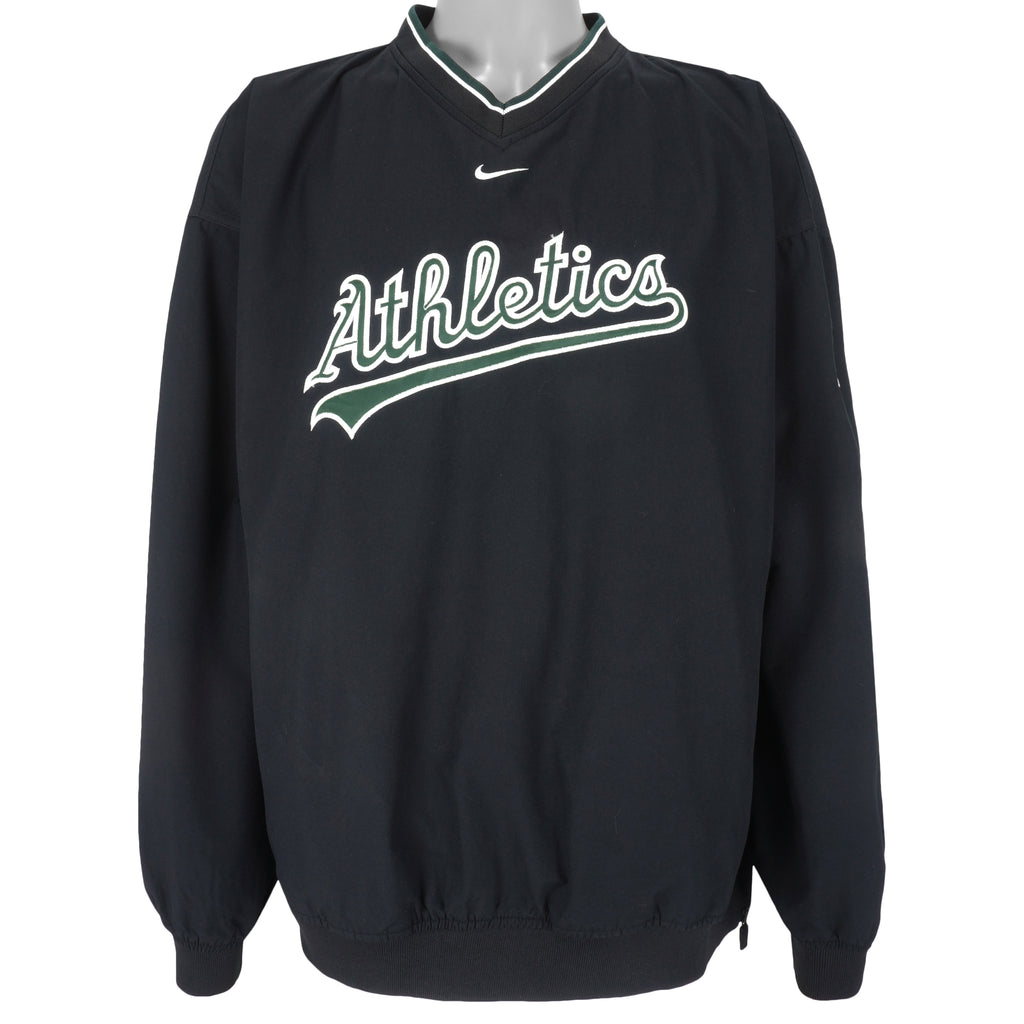 Nike - Oakland Athletics Pullover Windbreaker 1990s 2X-Large Vintage Retro Baseball