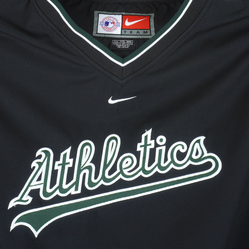 Nike - Oakland Athletics Pullover Windbreaker 1990s 2X-Large Vintage Retro Baseball
