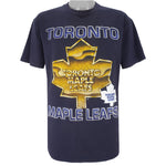 NHL - Blue Toronto Maple Leafs T-Shirt 1990s Large Vintage Retro Hockey