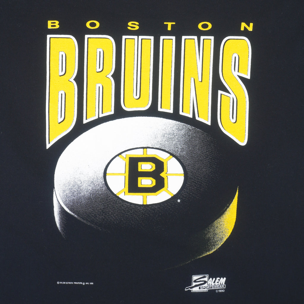 NHL (Salem) - Boston Bruins Big Logo T-Shirt 1990s X-Large Vintage Retro Hockey