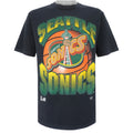 NBA (Logo 7) - Seattle Sonics Big Logo T-Shirt 1994 Large Vintage Retro Basketball