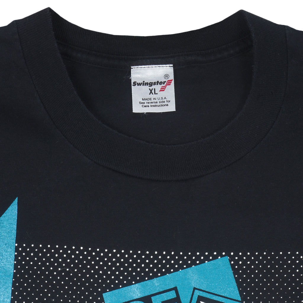 NHL (Swingster) - Black San Jose Sharks T-Shirt 1991 X-Large Vintage Retro Hockey