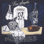 NFL (Nutmeg) - Los Angeles Raiders Locker Room T-Shirt 1990s X-Large Vintage Retro Football