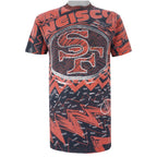 NFL - San Francisco 49ers All Over Print T-Shirt 1990s Large Vintage Retro Football