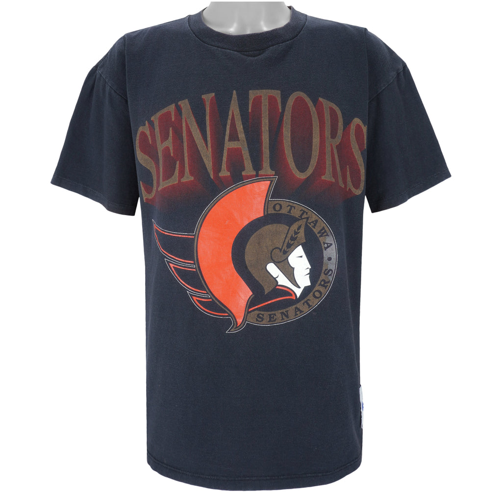 NHL (The Game) - Ottawa Senators Big Logo T-Shirt 1990s X-Large Vintage Retro Hockey