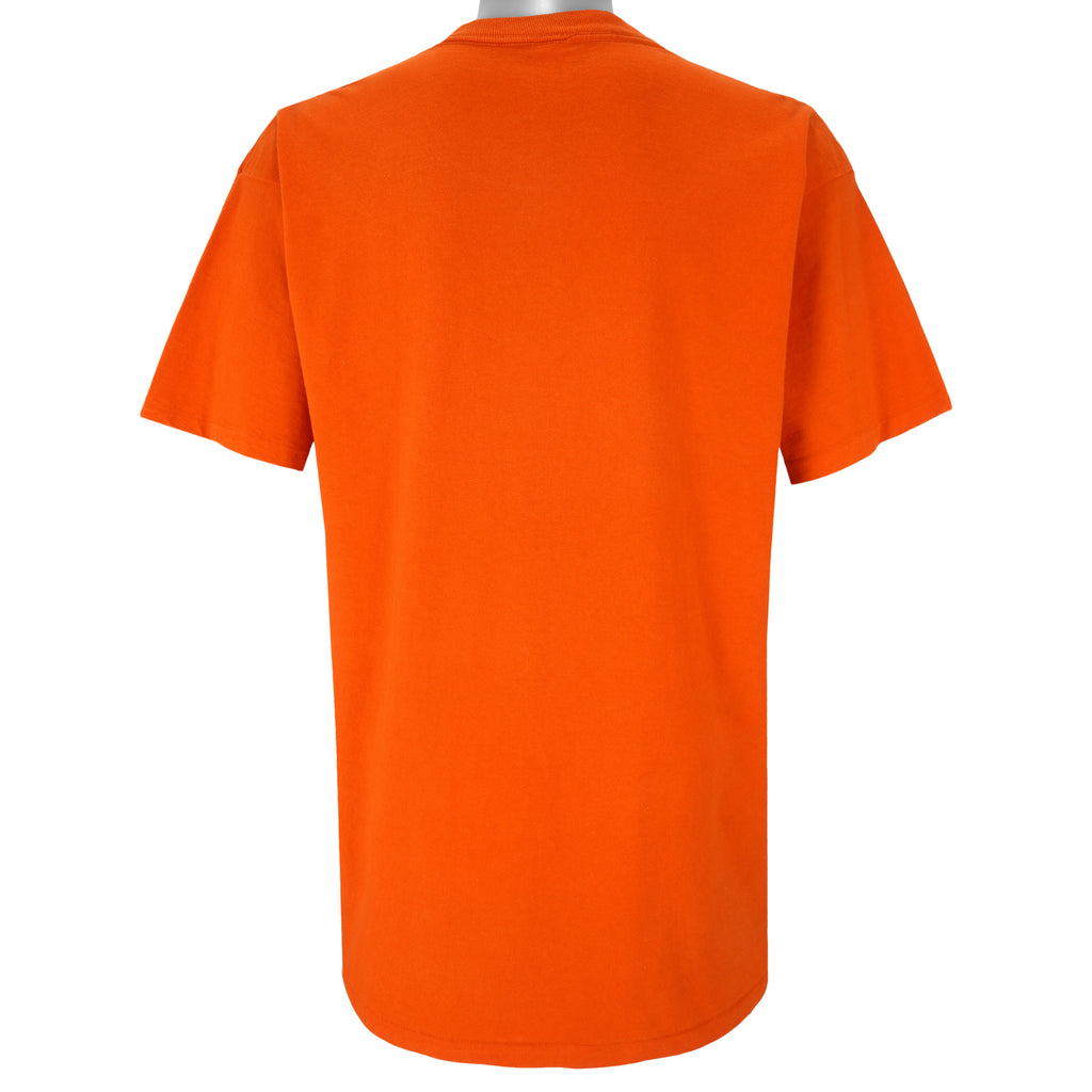 NFL (Logo7) - Orange Miami Dolphins T-Shirt 1993 X-Large Vintage Retro Football