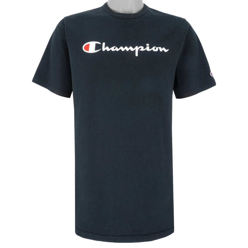Champion - Black Classic T-Shirt 1990s Large Vintage Retro
