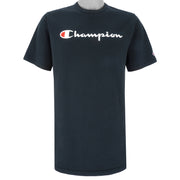 Champion - Black Classic T-Shirt 1990s Large Vintage Retro