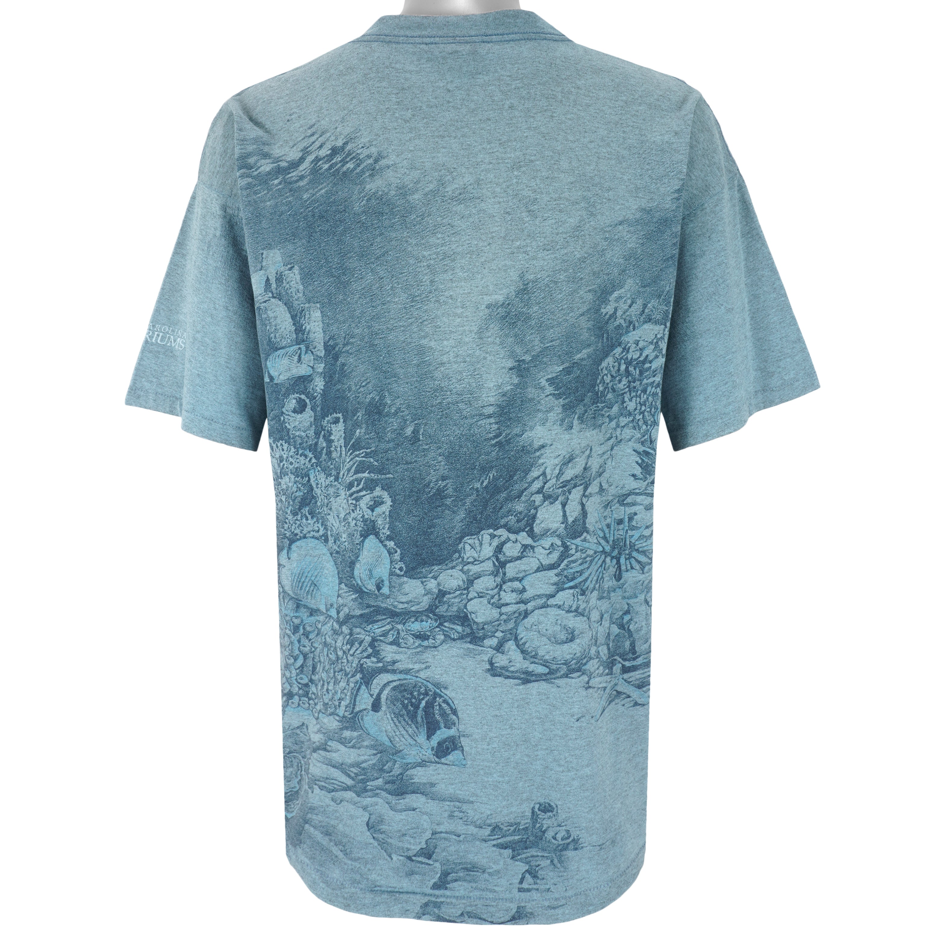 Vintage - Aquariums, North Carolina All Over Print T-Shirt 1990s X-Large Vintage Retro
