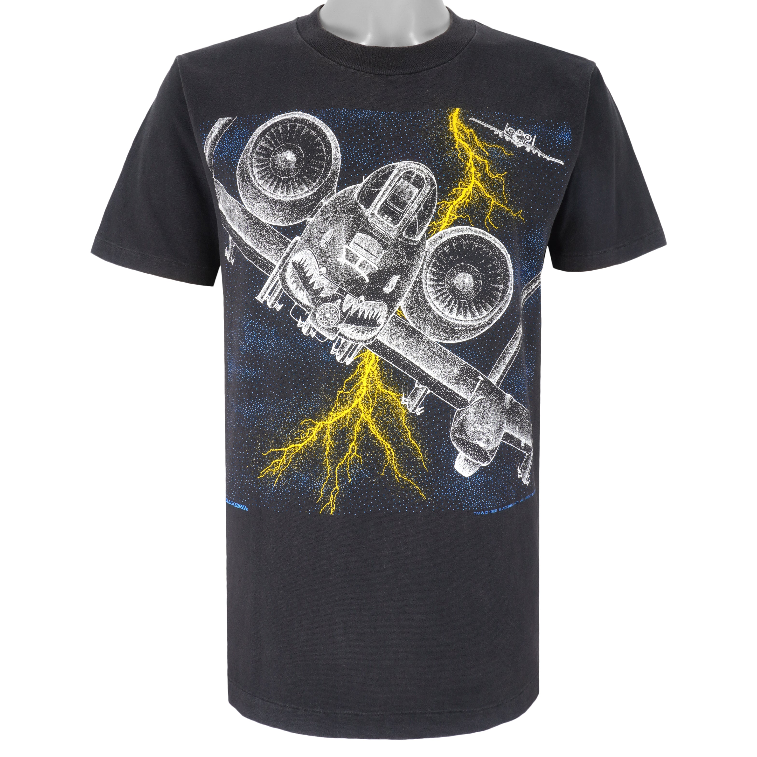 Vintage - Thunderbolt Blackbird A-10 T-Shirt 1988 Medium Vintage Retro