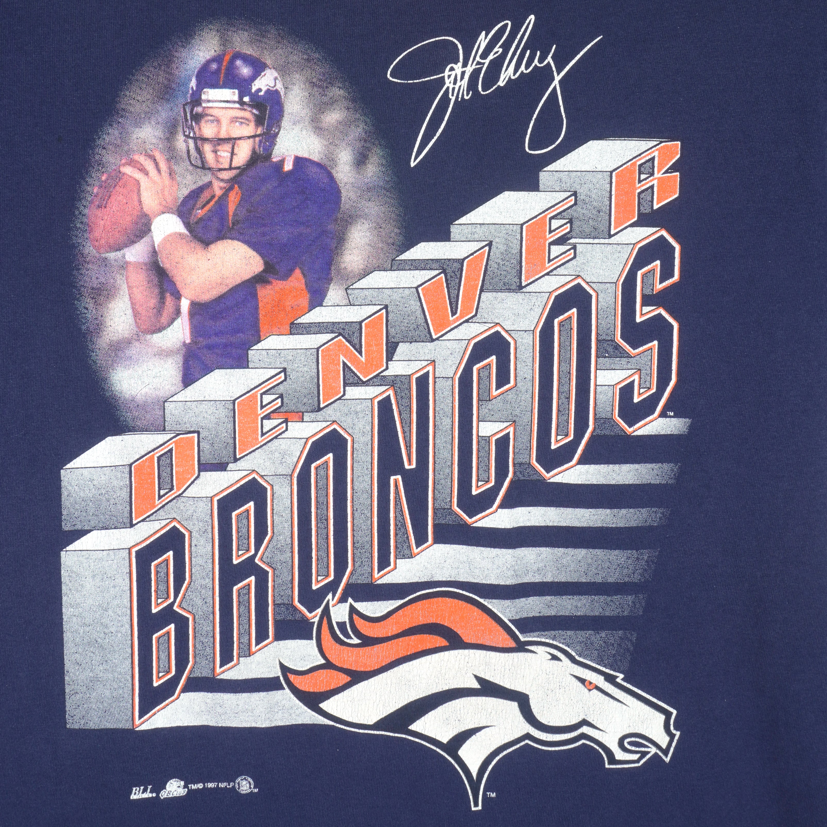 NFL - Denver Broncos, John Elway T-Shirt 1997 Large