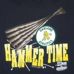 MLB (Stedman) - Oakland Athletic Hammer Time T-Shirt 1990 X-Large Vintage Retro Baseball